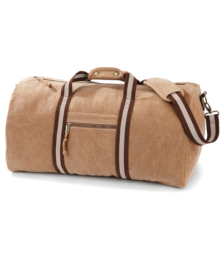 Military Style Vintage Canvas Holdall - Image 4
