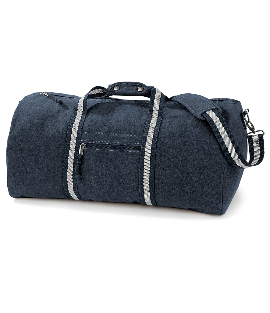 Military Style Vintage Canvas Holdall - Image 5