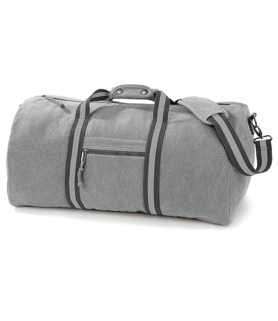 Military Style Vintage Canvas Holdall - Image 6