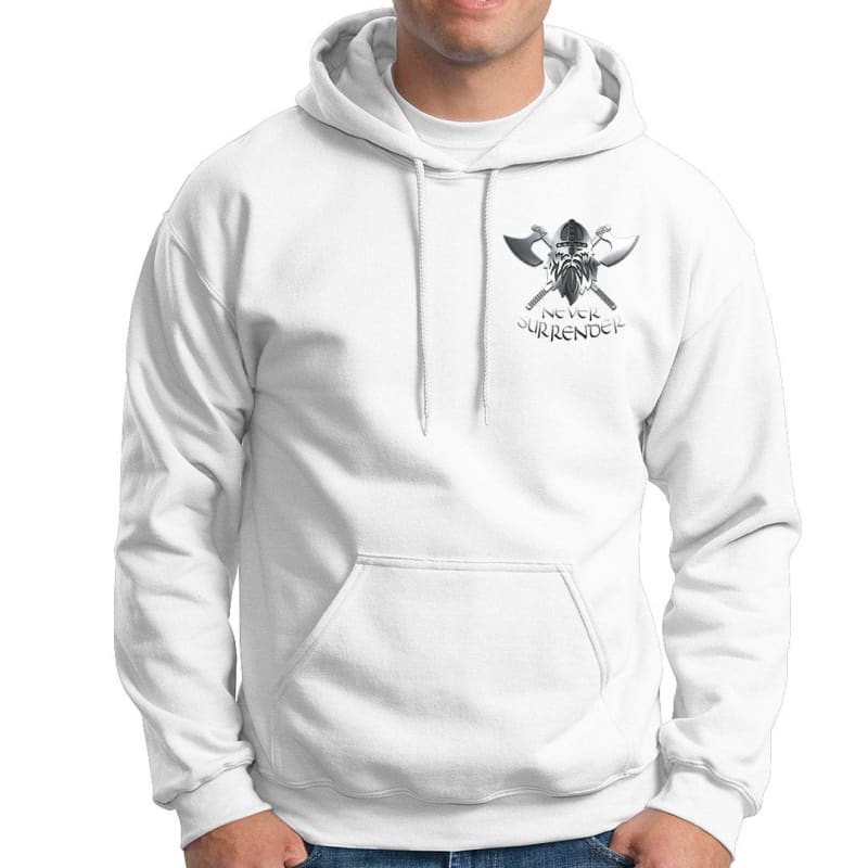 NEVER SURRENDER Embroidered Hoodie - Image 5
