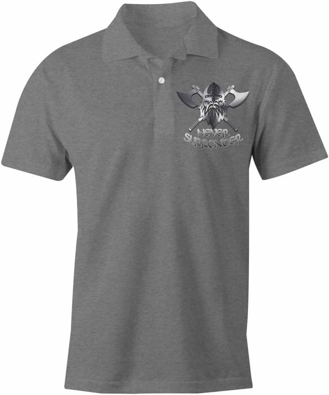NEVER SURRENDER Embroidered Polo Shirt - Image 10