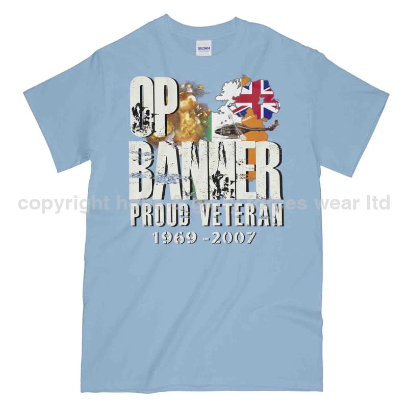 OP Banner Proud Veteran Printed T-Shirt - Image 10