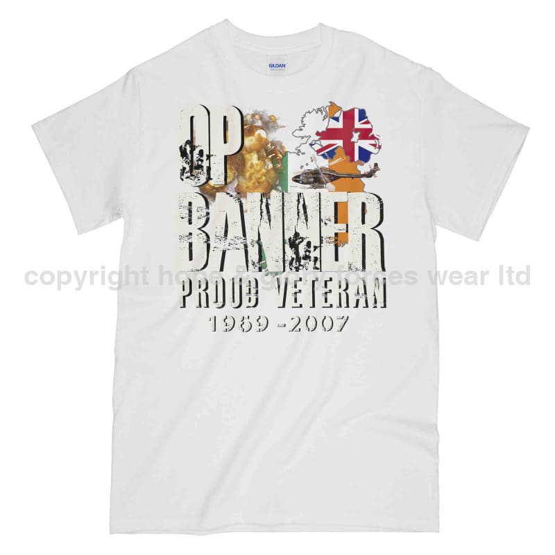 OP Banner Proud Veteran Printed T-Shirt - Image 11