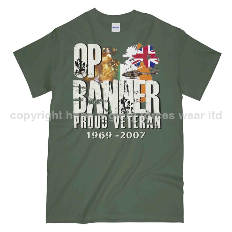 OP Banner Proud Veteran Printed T-Shirt - Image 4