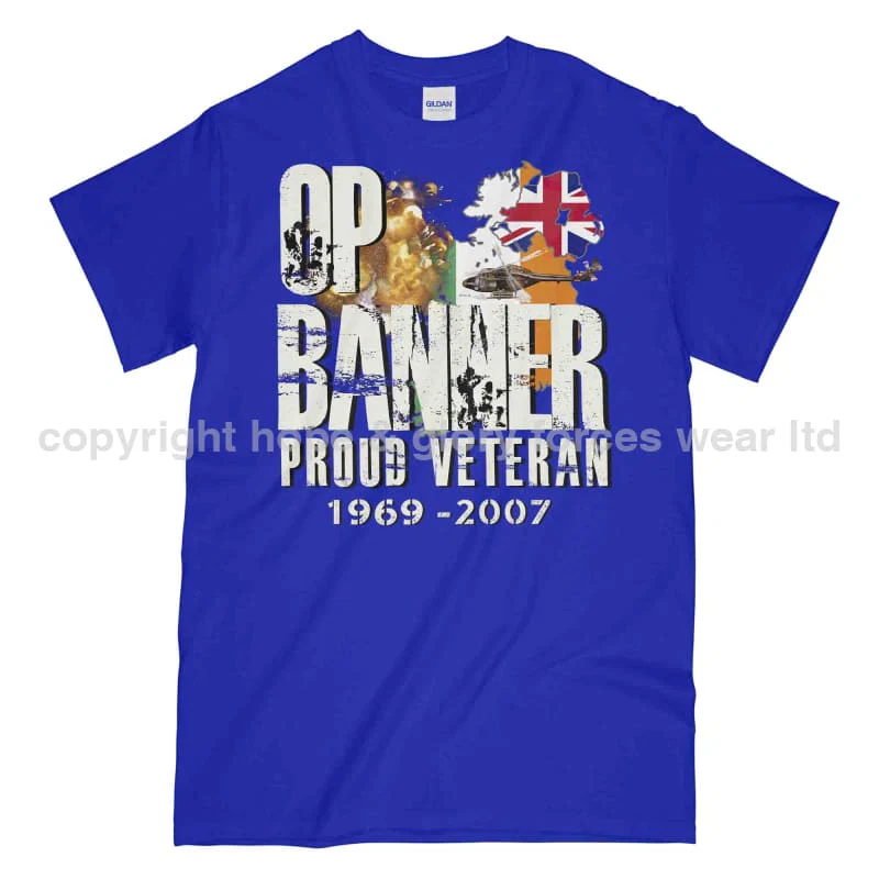 OP Banner Proud Veteran Printed T-Shirt - Image 5