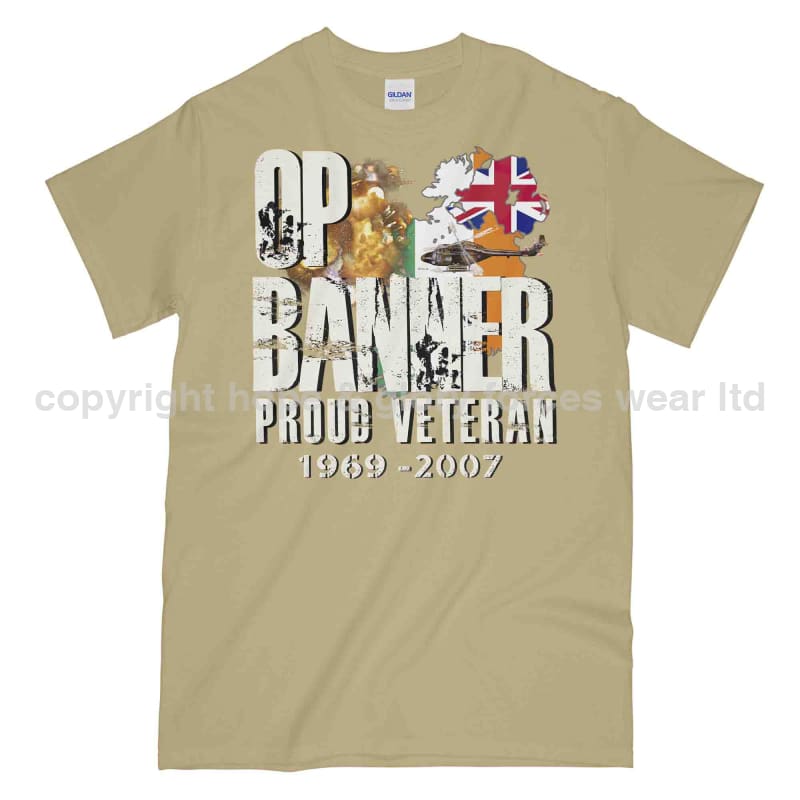 OP Banner Proud Veteran Printed T-Shirt - Image 7