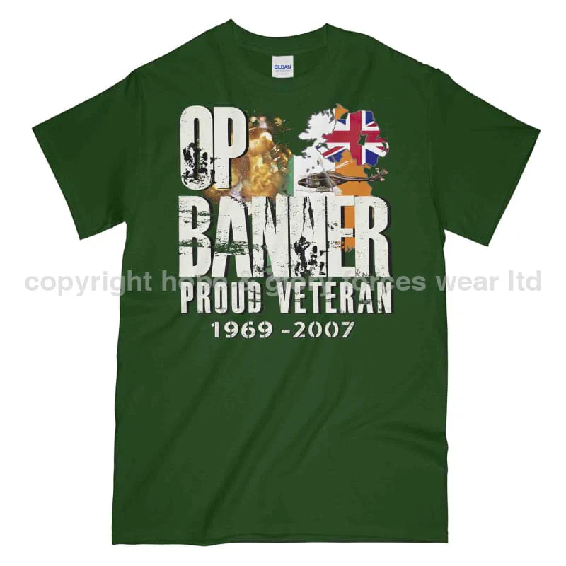 OP Banner Proud Veteran Printed T-Shirt - Image 8
