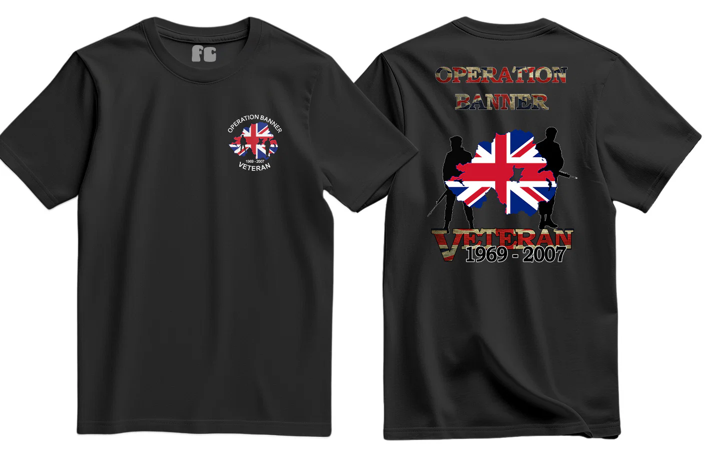 OP Banner Veteran Double Side Printed T-Shirt - Image 3