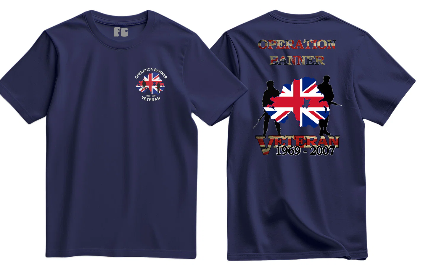 OP Banner Veteran Double Side Printed T-Shirt - Image 4