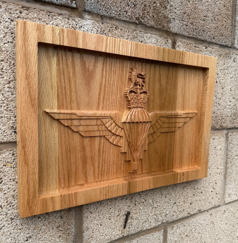 Parachute Regiment 3d Hand Carved Logo Plaque - Image 3