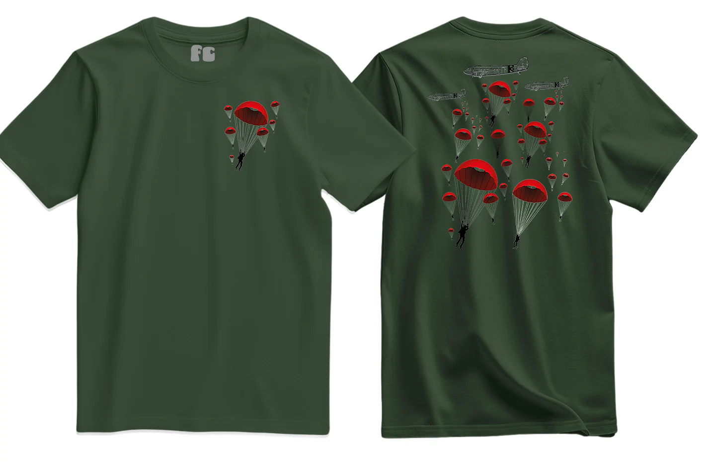 Poppy Chutes Lest We Forget Double Print T-Shirt - Image 4