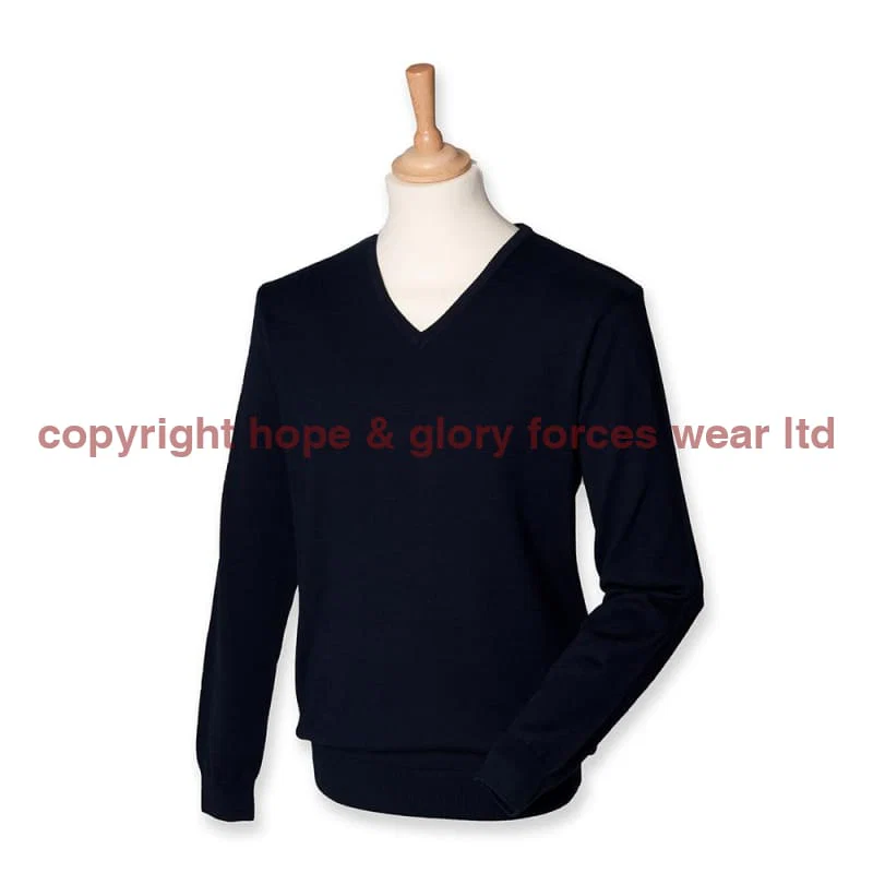 British Army UNITS Regimental Lightweight V Neck Sweater - Image 4