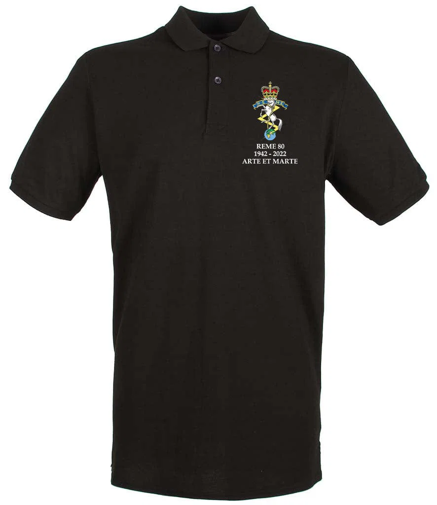 REME 80 Year Anniversary Embroidered Polo Shirt - Image 3
