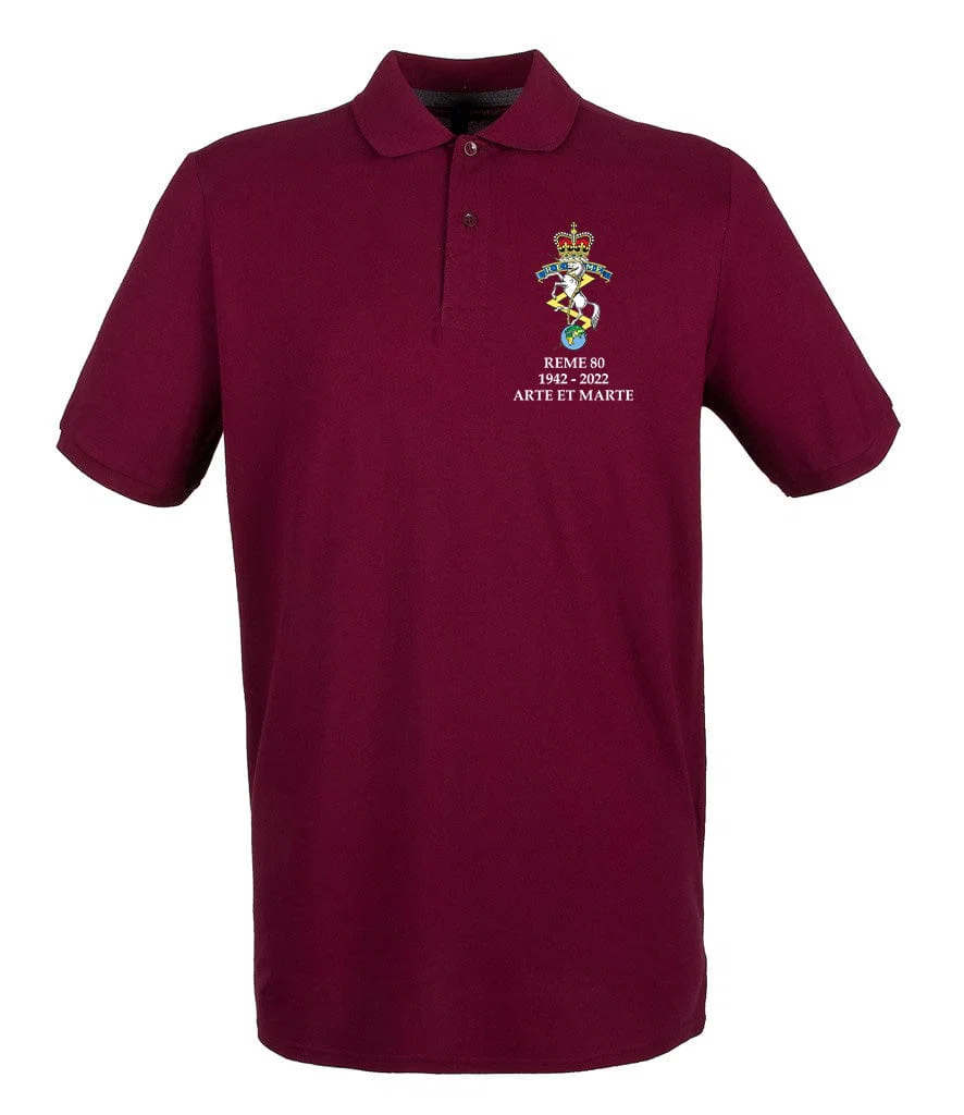 REME 80 Year Anniversary Embroidered Polo Shirt - Image 4