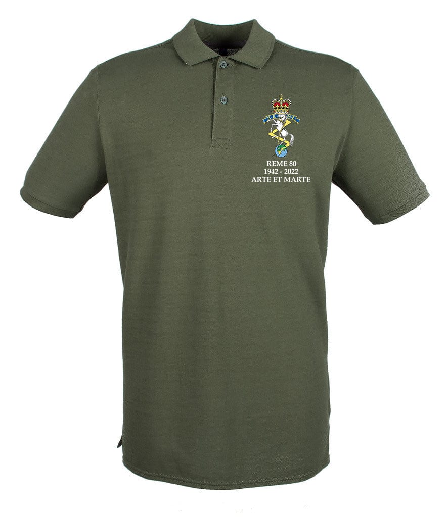 REME 80 Year Anniversary Embroidered Polo Shirt - Image 5
