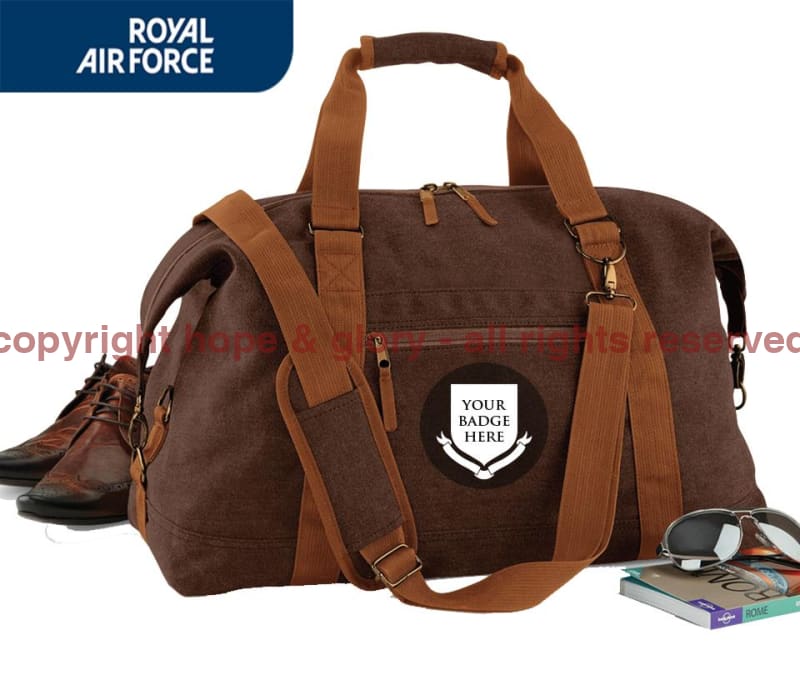 ROYAL AIR FORCE RAF UNITS Vintage Canvas Satchel - Image 3