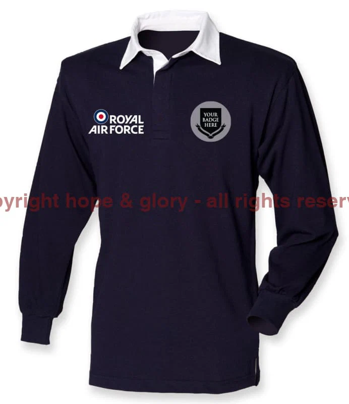 Royal Air Force UNITS Long Sleeve Men's Rugby Shirt - Image 5