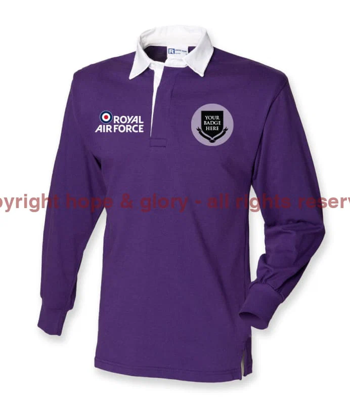 Royal Air Force UNITS Long Sleeve Men's Rugby Shirt - Image 9