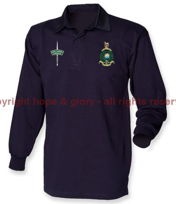 Royal Marines Long Sleeve Men's Rugby Shirt - Image 11