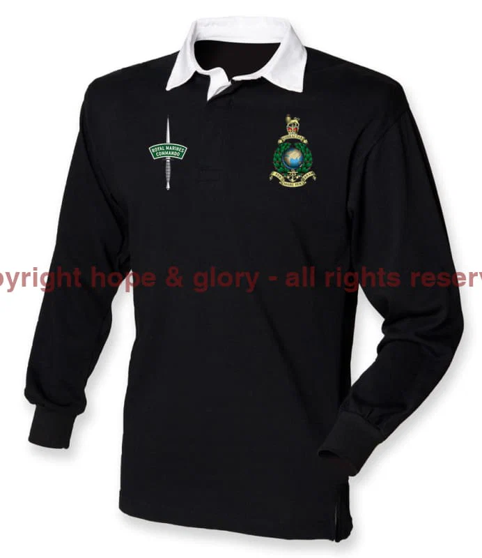 Royal Marines Long Sleeve Men's Rugby Shirt - Image 3
