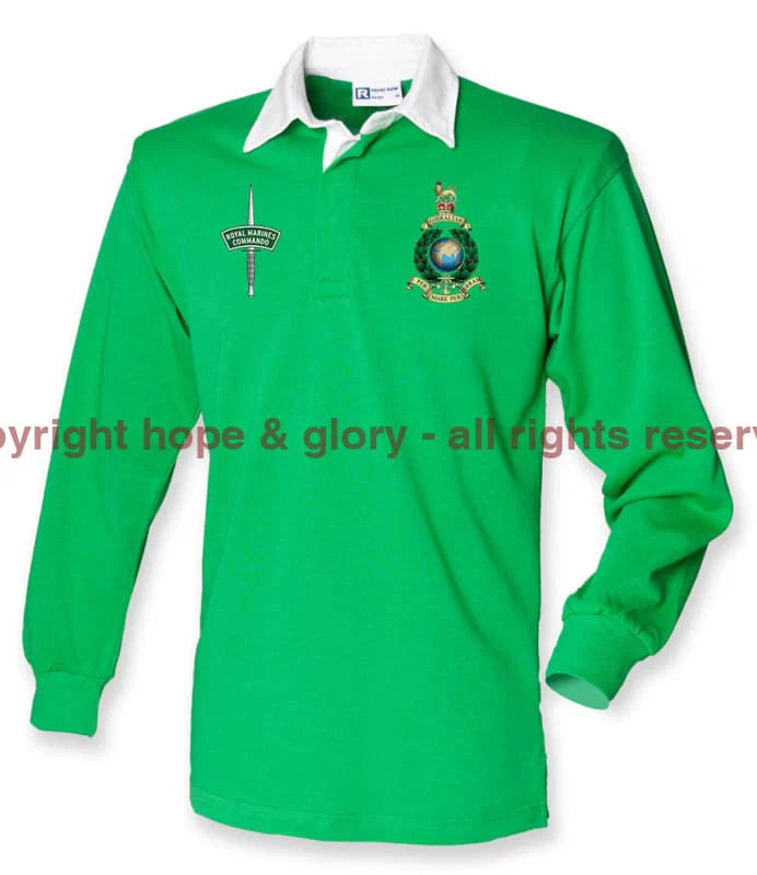 Royal Marines Long Sleeve Men's Rugby Shirt - Image 4