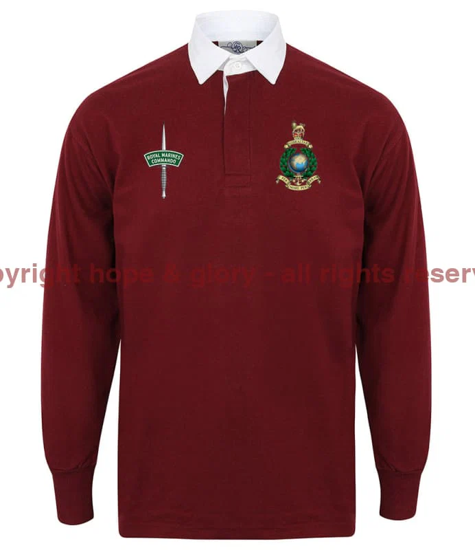 Royal Marines Long Sleeve Men's Rugby Shirt - Image 5