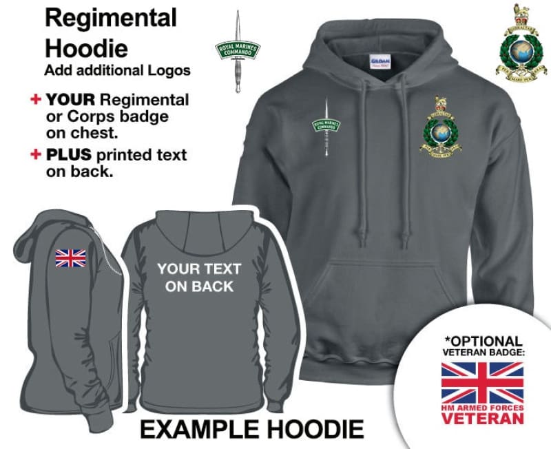 Royal Marines Units Embroidered Hoodie - Image 3