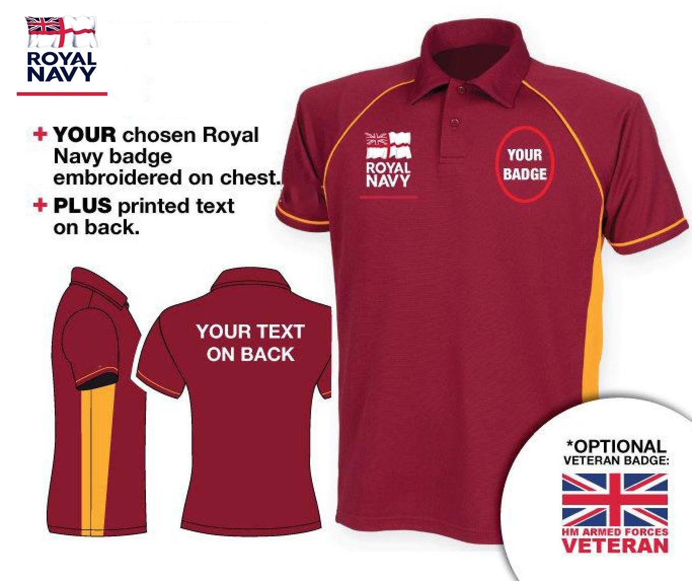 Royal Navy Units Army v Navy Men's Performance Polo Shirt - Image 6