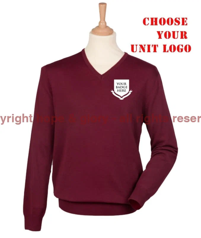 Royal Navy UNITS Lightweight V Neck Sweater (Choose your Navy Logo) - Image 12