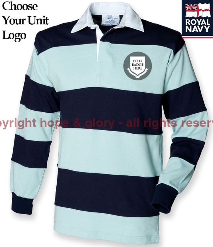 Royal Navy Units Stripe Rugby Shirt - Image 3