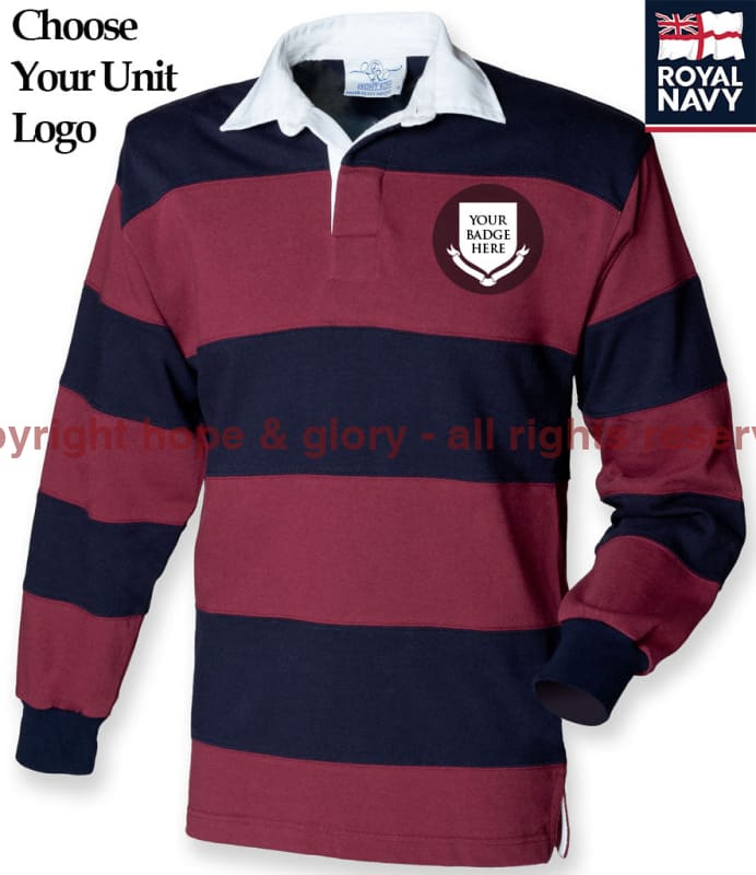 Royal Navy Units Stripe Rugby Shirt - Image 4