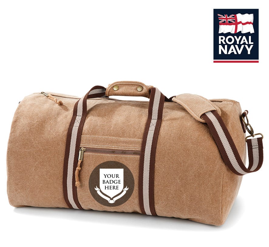 Royal Navy Units Vintage Canvas Holdall - Image 4