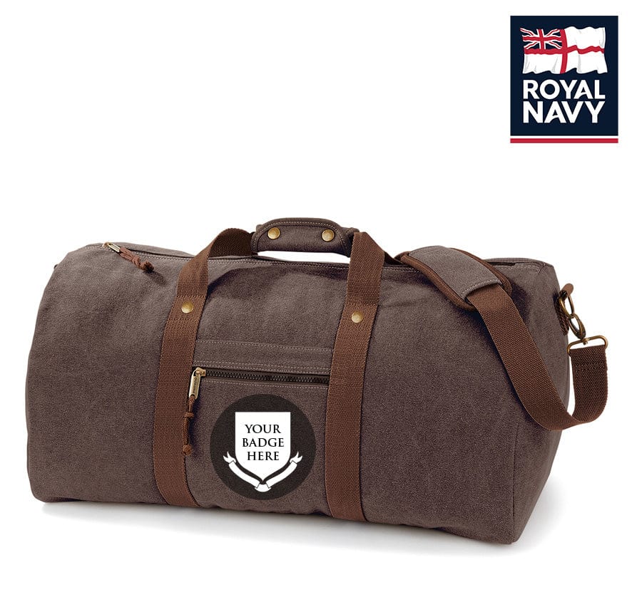 Royal Navy Units Vintage Canvas Holdall - Image 5
