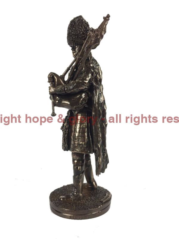 Royal Regiment Of Scotland Piper Cold Cast Bronze Military Statue - Image 5