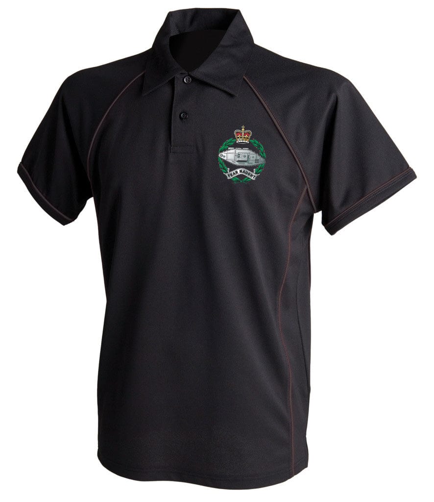 Royal Tank Regiment RTR Unisex Performance Polo Shirt - Image 4