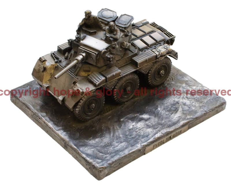 Saladin FV601 Armoured Car Cold Cast Bronze Military Statue - Image 4