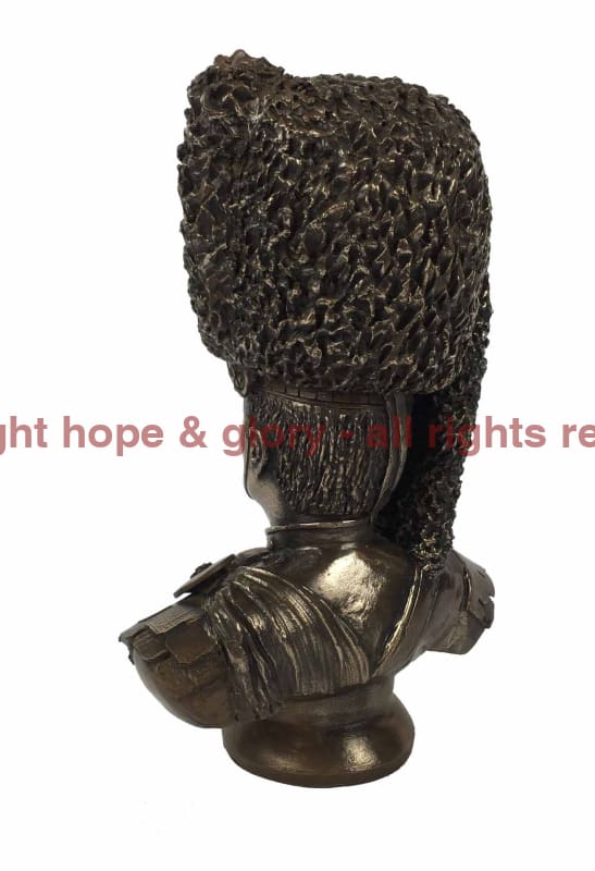 Scots Guard Pipe Major Bronze Military Statue - Image 3