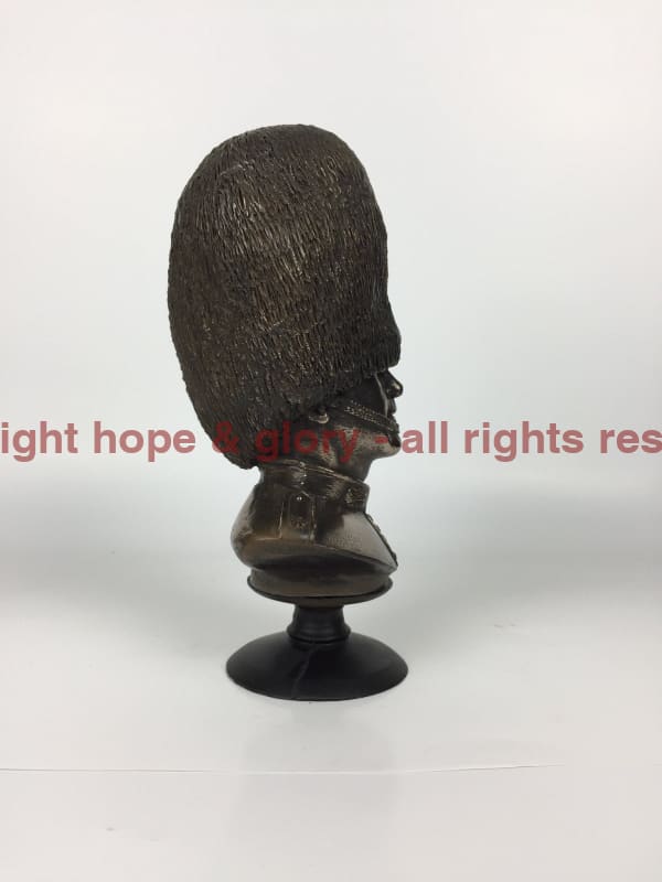 Scots Guards Bust Cold Cast Bronze Military Statue Sculpture - Image 3