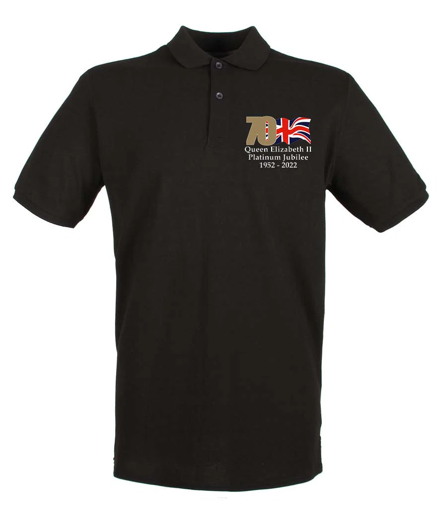 The Queen's Platinum Jubilee 2022 Embroidered Polo Shirt - Image 3