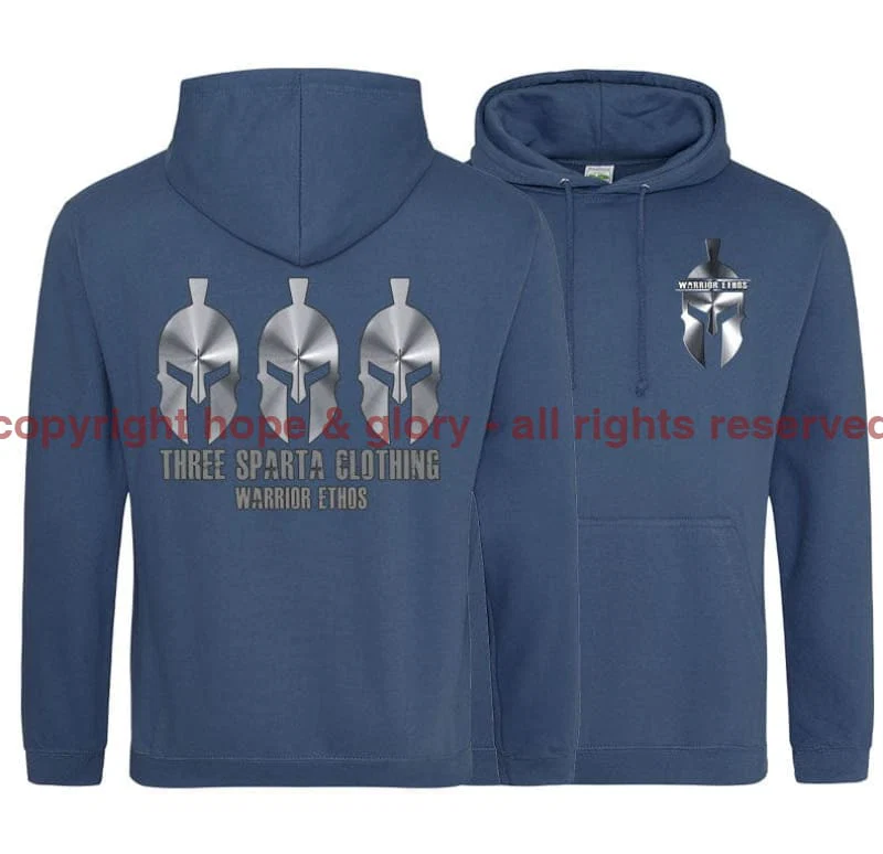 Three Sparta Silver Warrior Double Side Printed Hoodie - Image 5