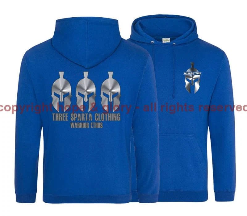 Three Sparta Silver Warrior Double Side Printed Hoodie - Image 6