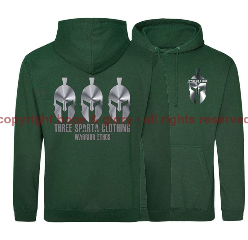 Three Sparta Silver Warrior Double Side Printed Hoodie - Image 7