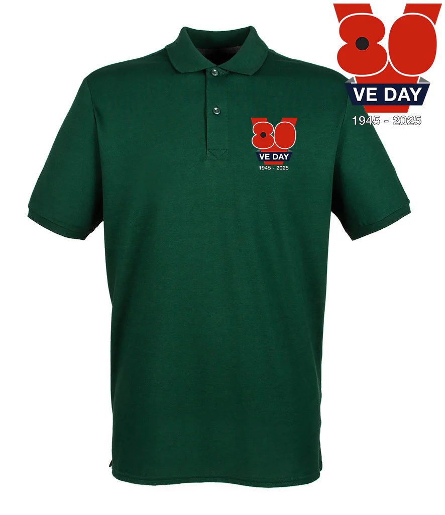 VE DAY 80 Commemorative Polo Shirt - Image 3