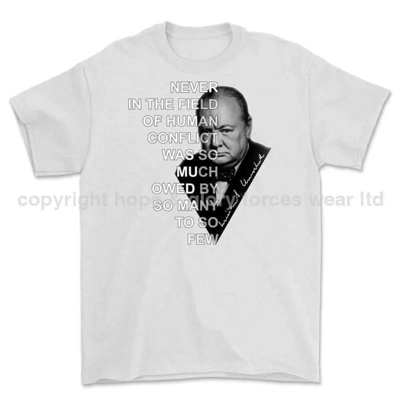 Winston Churchill 'So Much Owed' Printed T-Shirt - Image 10
