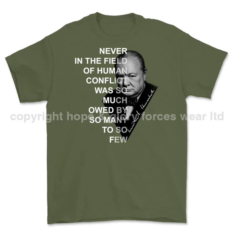 Winston Churchill 'So Much Owed' Printed T-Shirt - Image 3