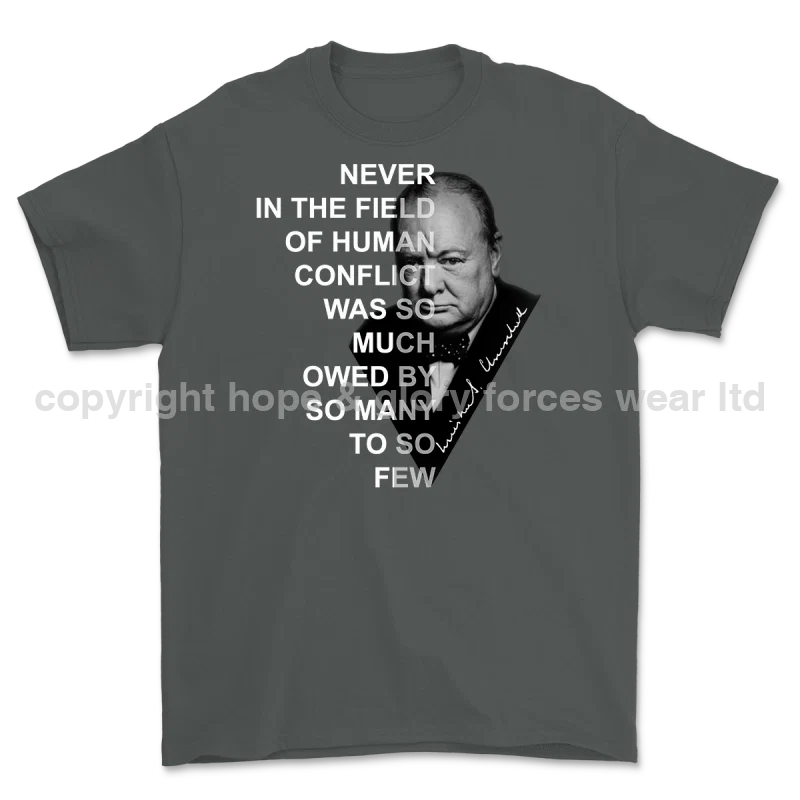 Winston Churchill 'So Much Owed' Printed T-Shirt - Image 4