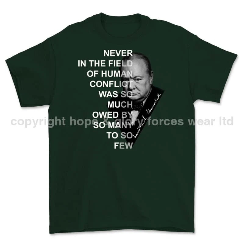Winston Churchill 'So Much Owed' Printed T-Shirt - Image 5