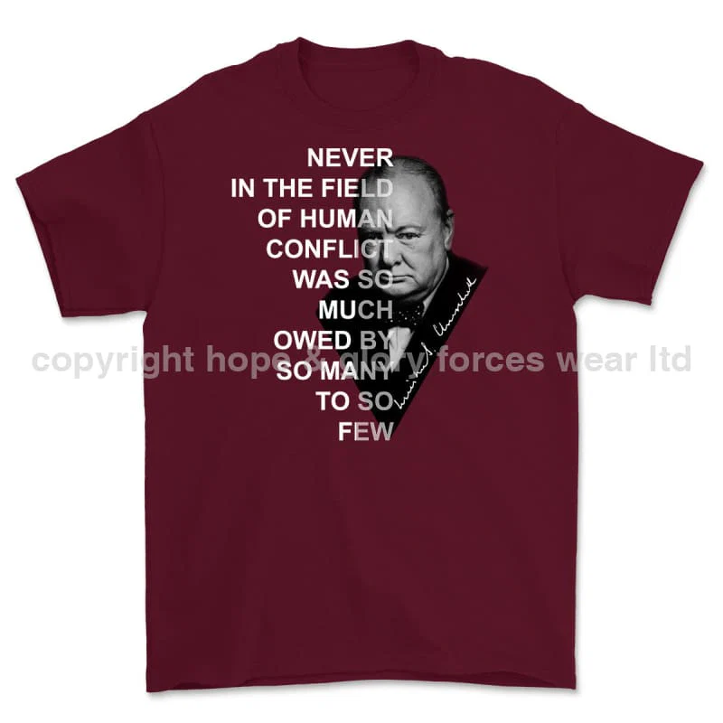 Winston Churchill 'So Much Owed' Printed T-Shirt - Image 6