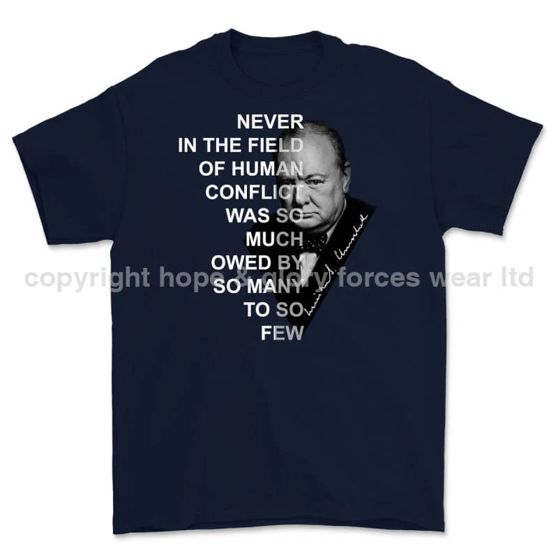 Winston Churchill 'So Much Owed' Printed T-Shirt - Image 7