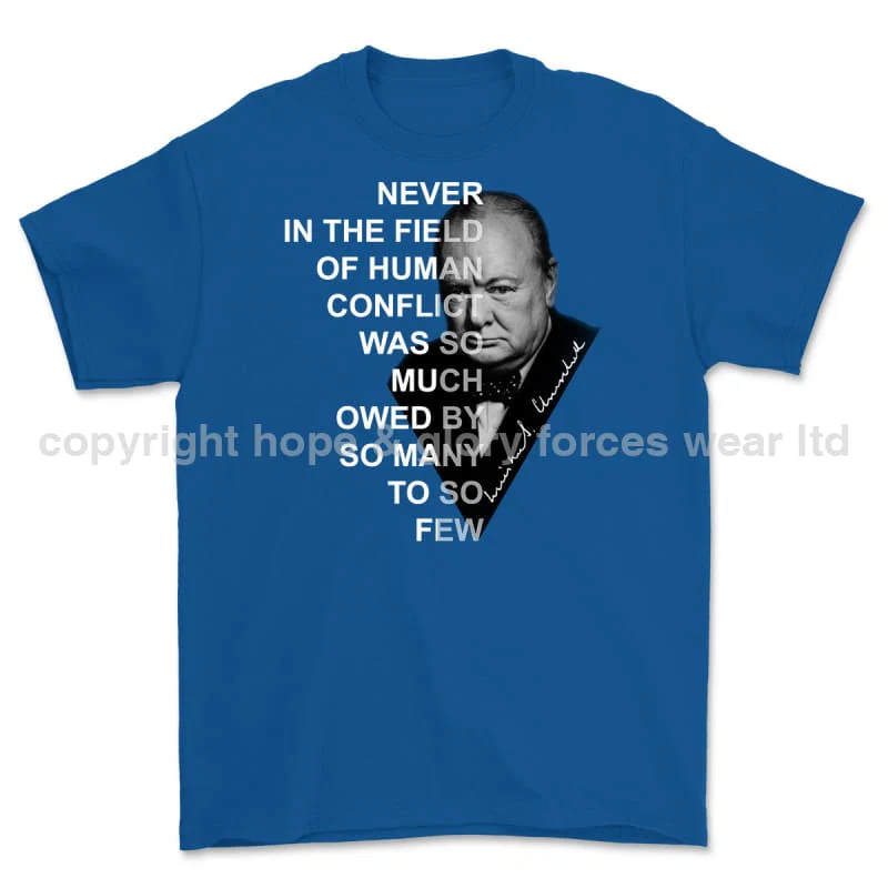 Winston Churchill 'So Much Owed' Printed T-Shirt - Image 8